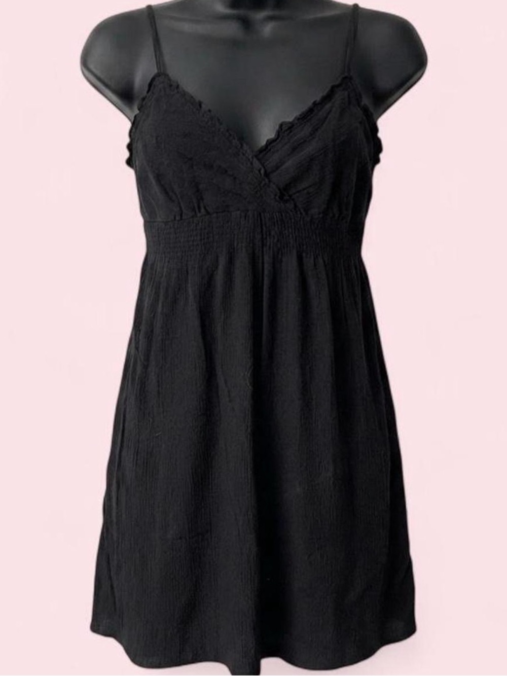 No Boundaries Vintage Y2K Black Smocked Camisole / Dress